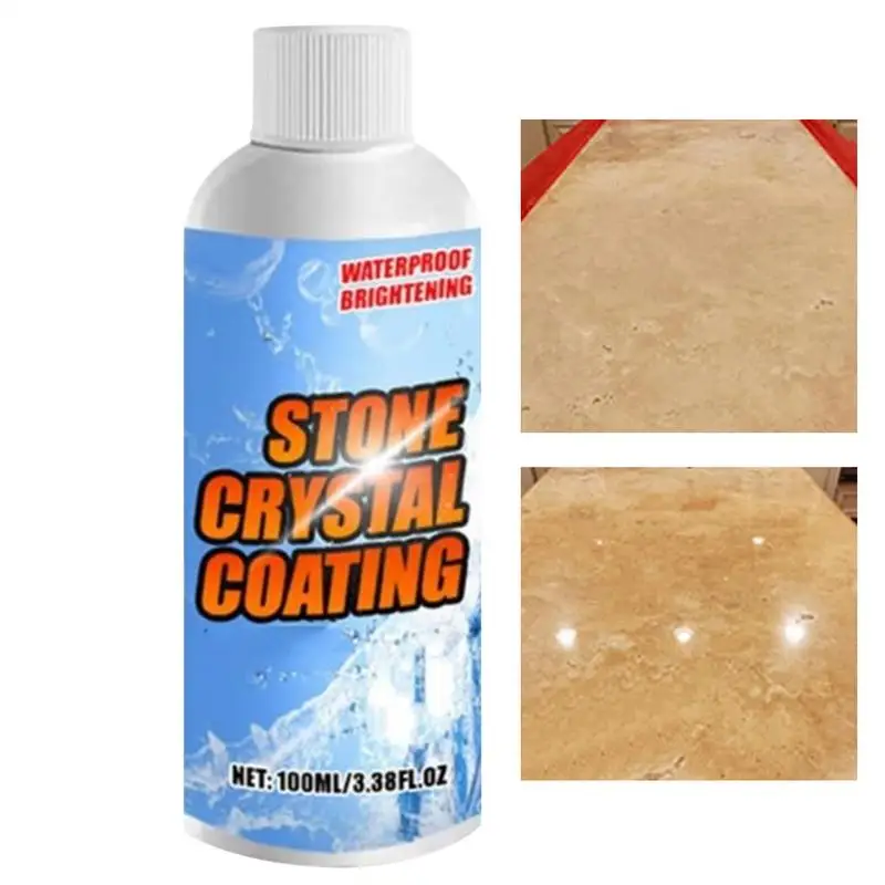 Stone Crystal Plating Agent 100ml Stonework Coating Agent Gentle Detergent Stain Fighter for Stone Tile and Furniture