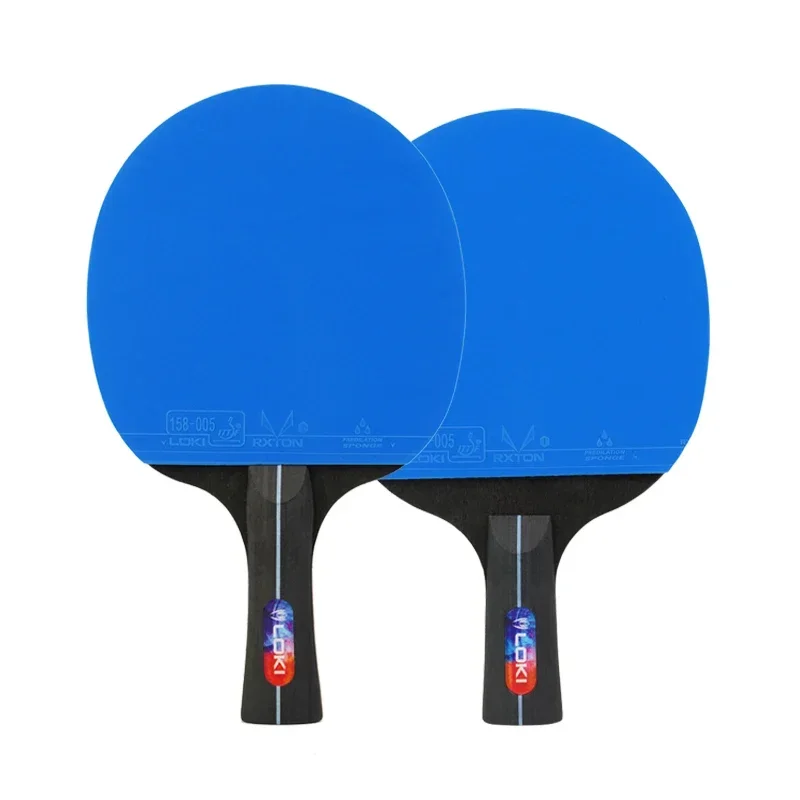 Table Tennis Racket Table Tennis Racket Film 2pcs Set With Blue Rubber