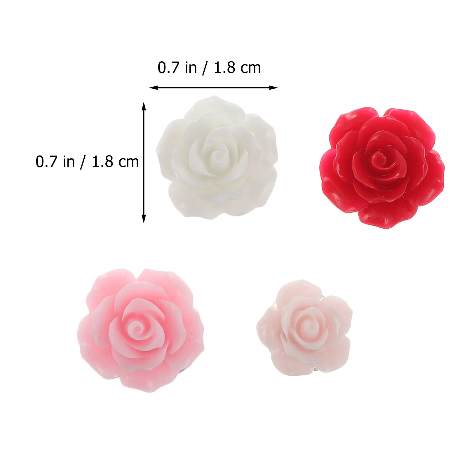 40Pcs 다채로운 꽃 모양 핀, 창의적인 장 핀, 사무실, 학교 게시판용 다채로운 압정 세트