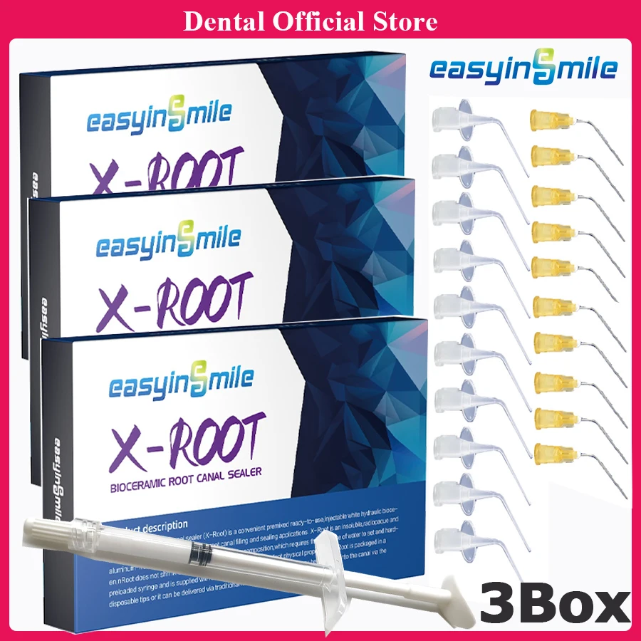 3PACKS Dental Endo Rotary Files NITI gold files Engine Files Endodontica X-ROOT Root Canal Bioceramic Sealer Composite Filling
