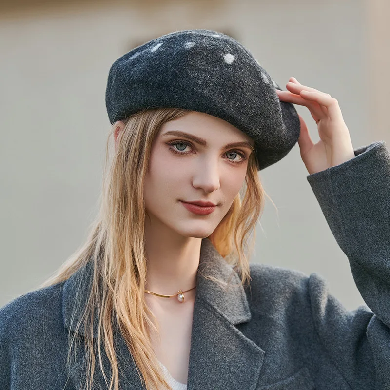 Elegant Women Girls Berets Cap French Artist Warm Woolen Winter