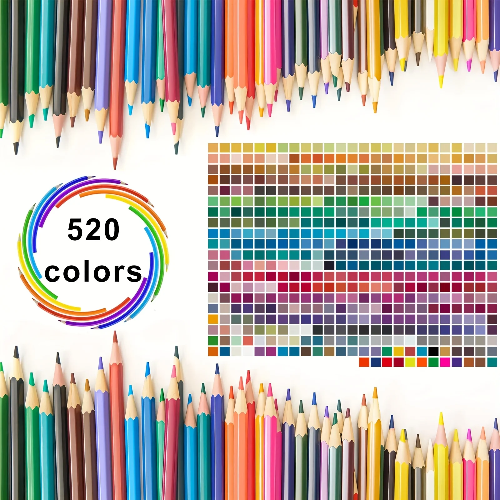 Brutfuner 520 Buntstifte für Erwachsene, Malbücher, Buntstifte-Set für Künstler, Zeichnen, Skizzieren – Detail 3
