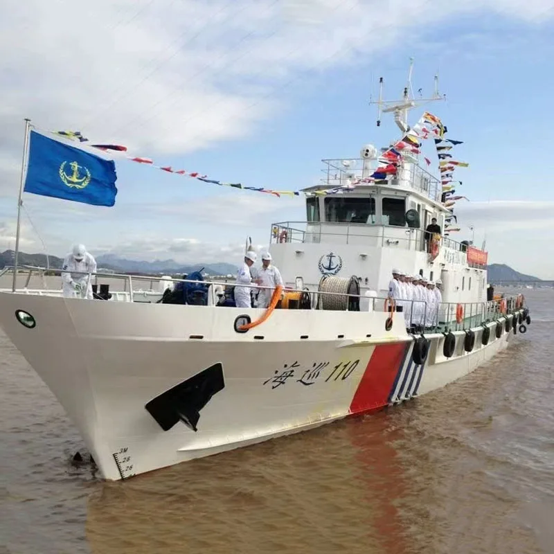 1/35 RC Patrol Boat Model Kit DIY Hand-assembled Boat Model Toy Gift Finished Remote Control Boat Model Haixun 110 Patrol Ship 1