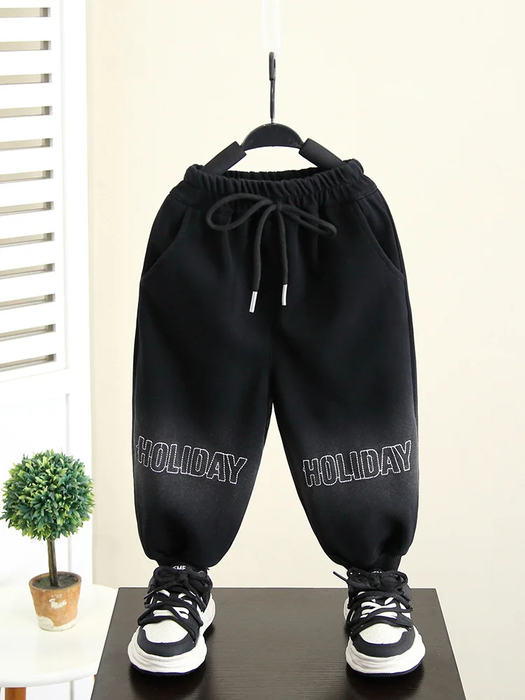 

New Spring Autumn Boys Pants Casual Long Style Trousers For Kids Sweatpants 2-10Years Old Teenage Children Sport Outdoor Pants