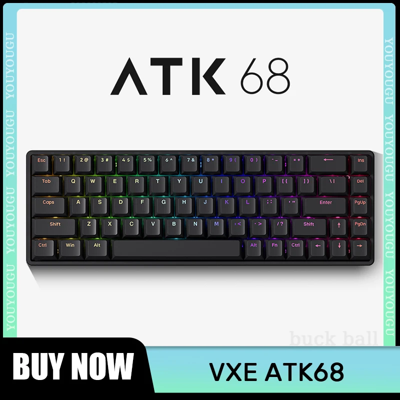 ATK68 Gamer Mechanical Keyboard 68keys Esports Magnetic Switch 