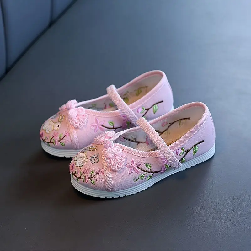 Chinese Style Embroidered Cloth Shoes Child Soft soled Cute Toddler