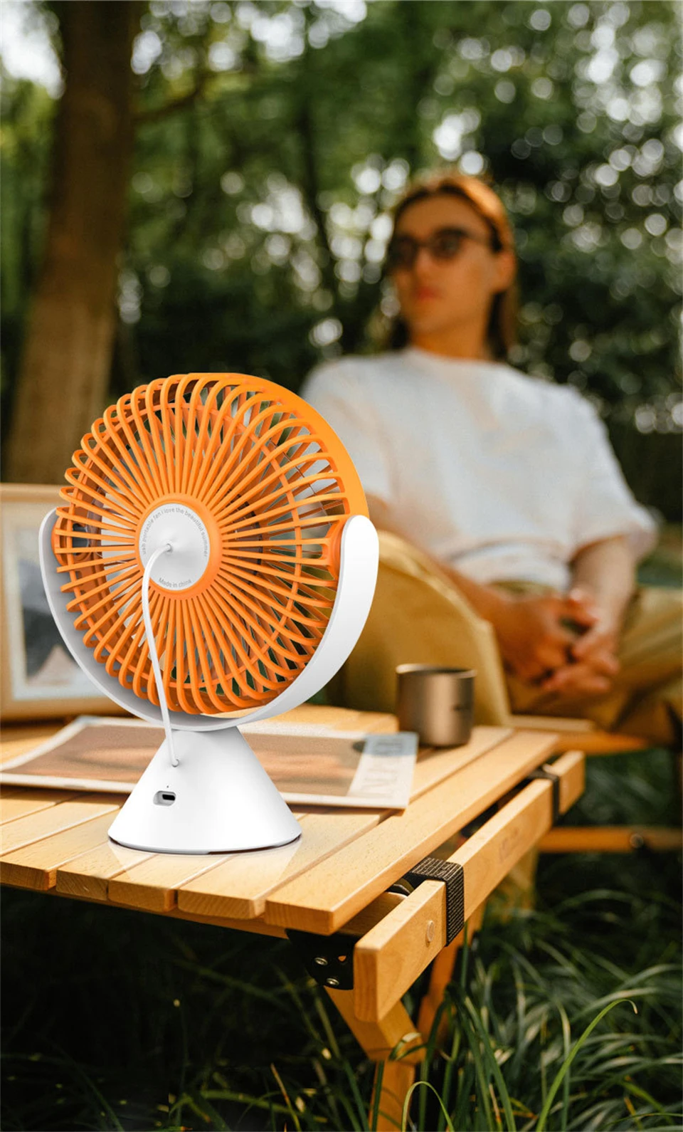Xiaomi USB Rechargeable 4000mAh Battery Operated Wireless Air Cooling Table Fan description image 7