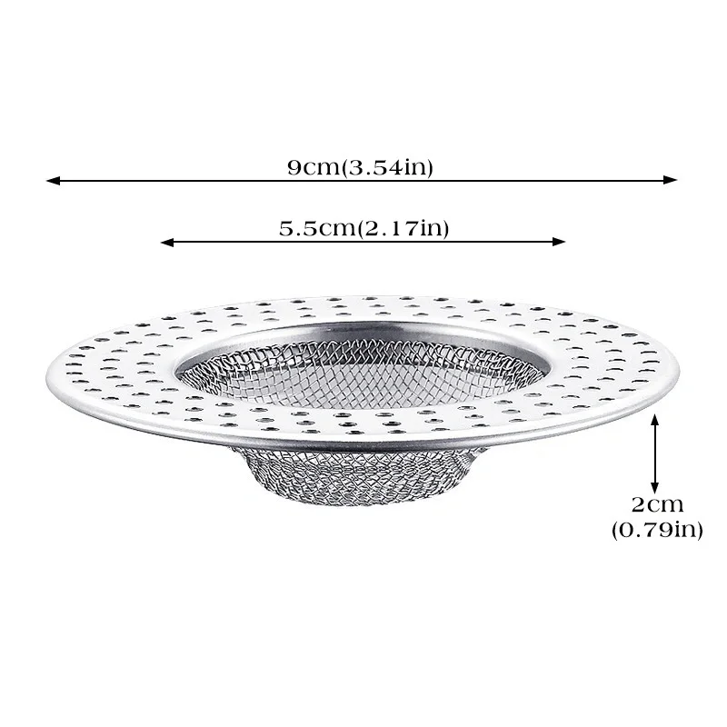 Kitchen Sink Filter Stainless Steel Anti-blocking Net Sink Mesh Strainer Bathroom Floor Drain Cover Shower Hair Catcher Stopper 5