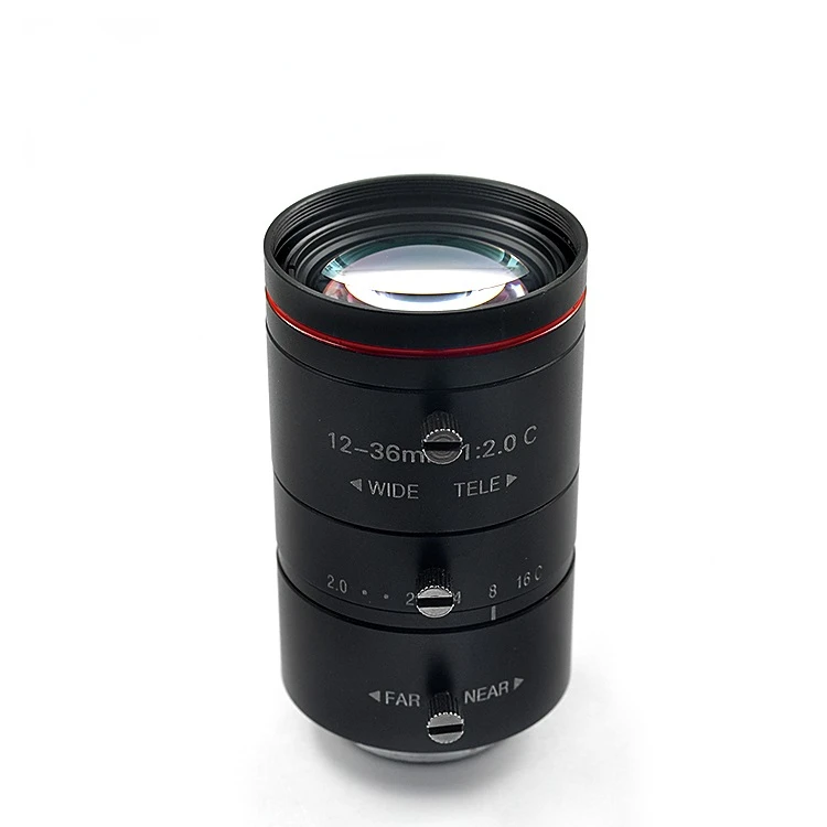 

FA industrial lens 12-36mm high-definition 3 million 1/1.8 inch low distortion machine vision C-port zoom lens