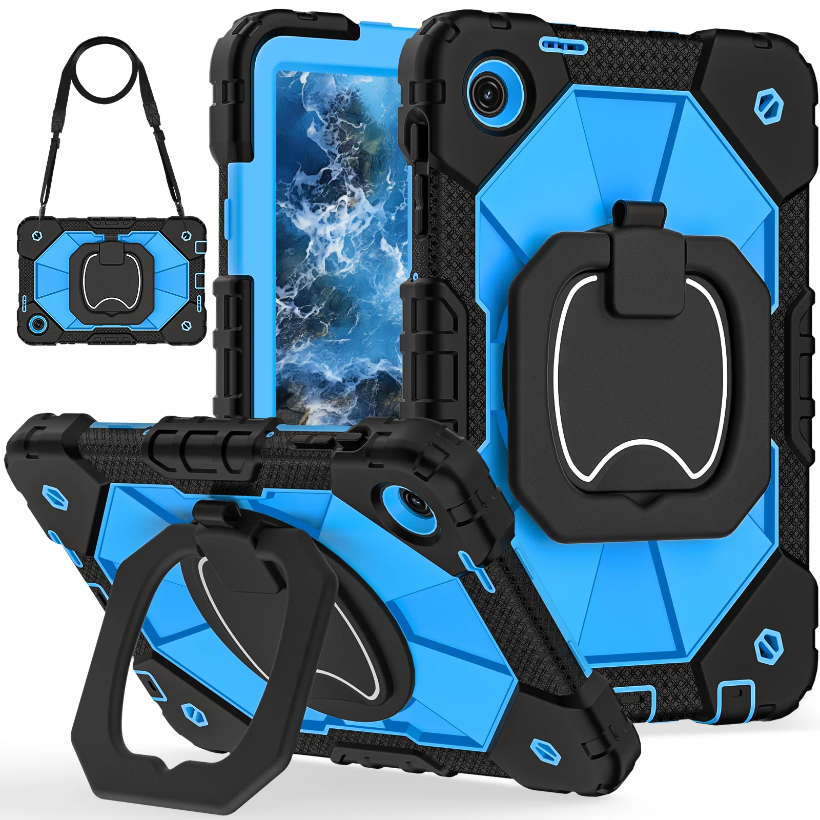Kids Shockproof Armor Tablet Case with Wristband Cover - 10.1 Inch