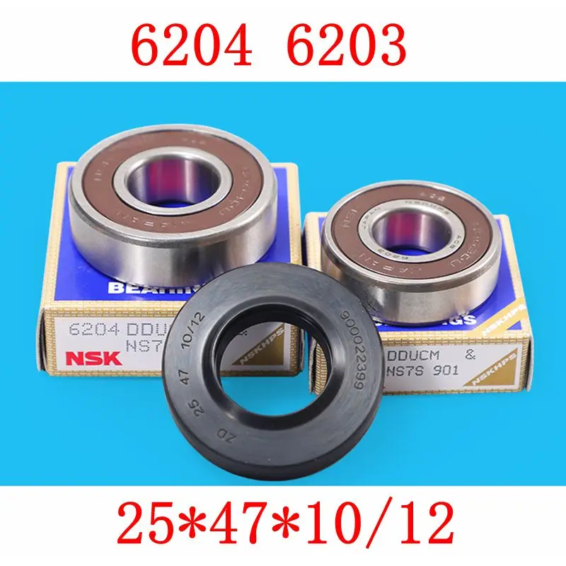 For Siemens Bosch drum washing machine Water seal（25*47*10/12）+bearings
