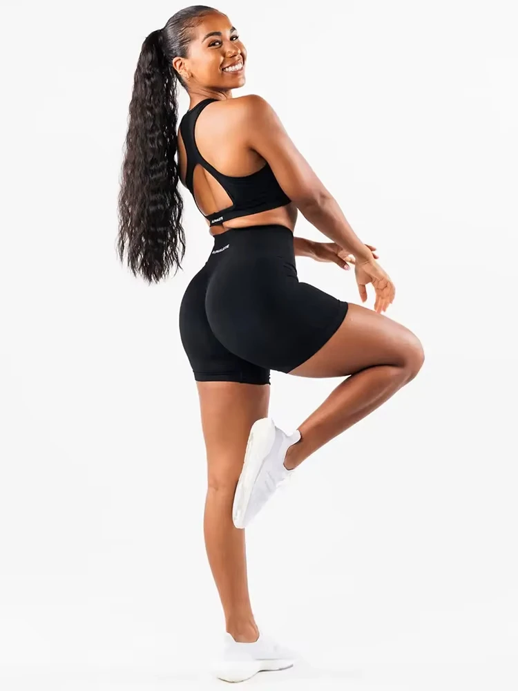 Tight Shorts High Waisted Seamless Yoga and Fitness Cycling with Summer Alphaete Women Fashion Exercise Yoga Pants