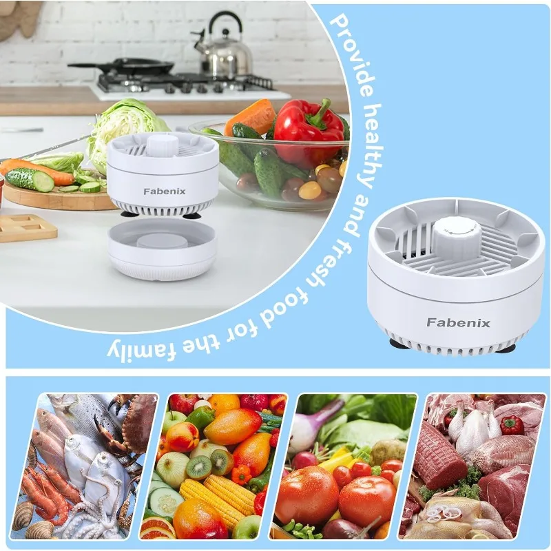Fruit and Vegetable Washing Machine. Rotatable Fruit and Vegetable Purifier. The Fruit Cleaner Device Automatically Turns on in 6