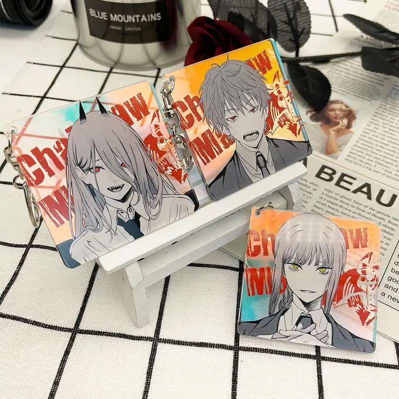 Original Chainsaw Man Keychain Cosplay Denji Power Makima Cartoon