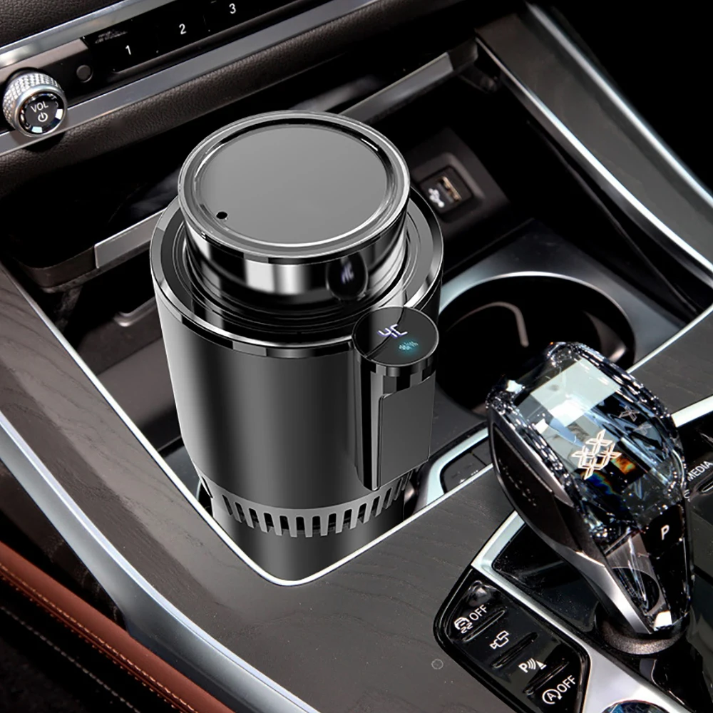 Car Hot Cold Cup Heating Fast Cooling Cup with Temperature Digital