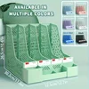 4 Packs Plastic Desk Organizer File Folder, Desktop Magazine Holder, Office File Sorter Rack, Vertical File Dividers 1