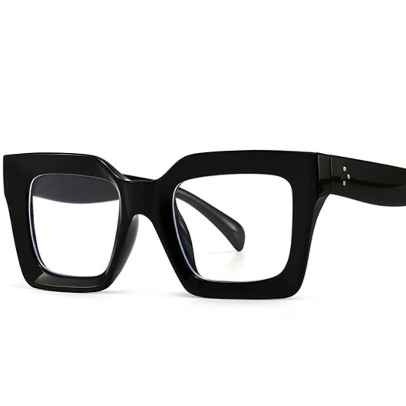 Vintage Oversized Square Anti Blue Light Reading Glasses Women Men Trending Optical Eyewear Finished Hyperopia Eyeglasses +2 +5 2