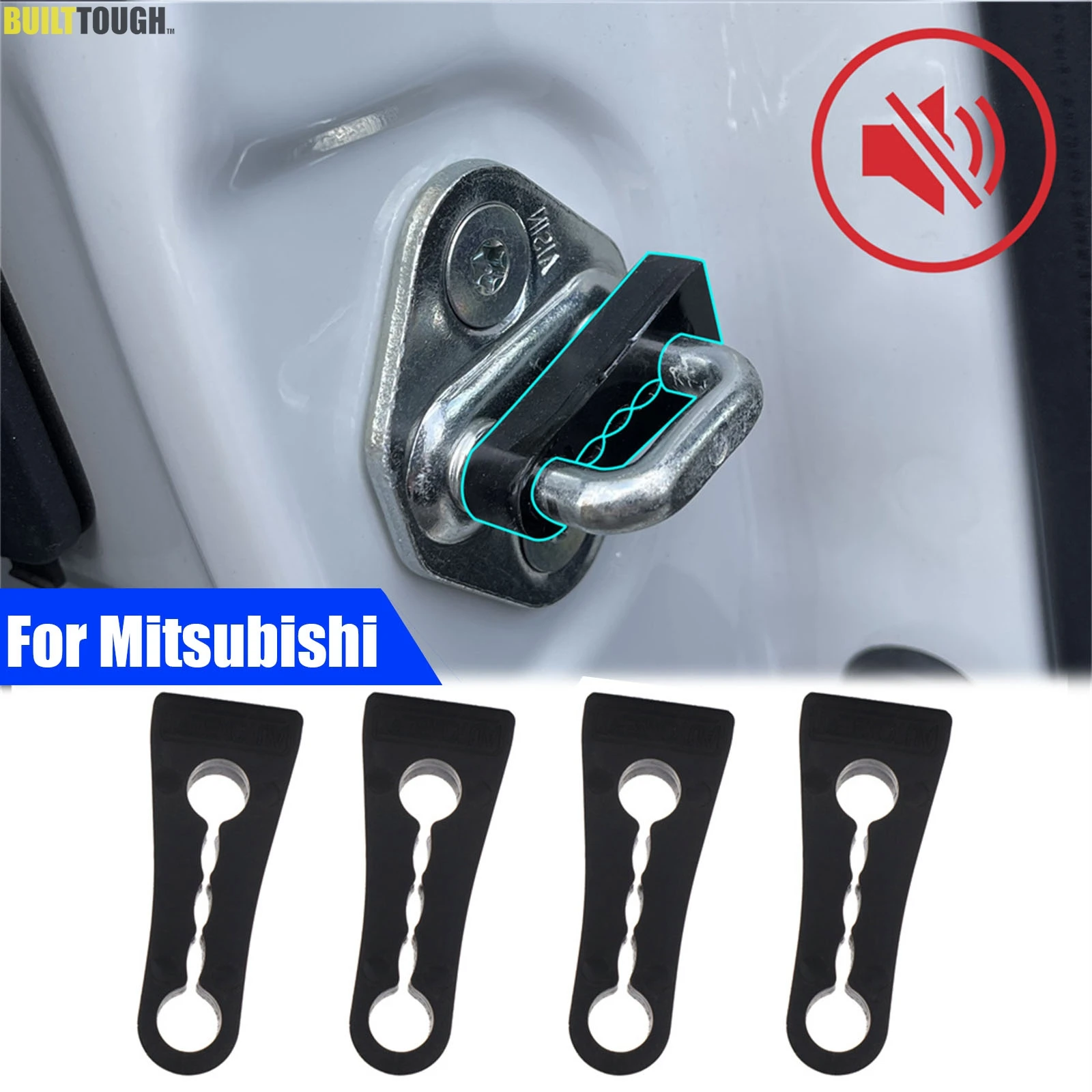 Door Lock Damper Striker Sound Buffer Gap Seal for Mitsubishi Pajero Outlander door lock damper