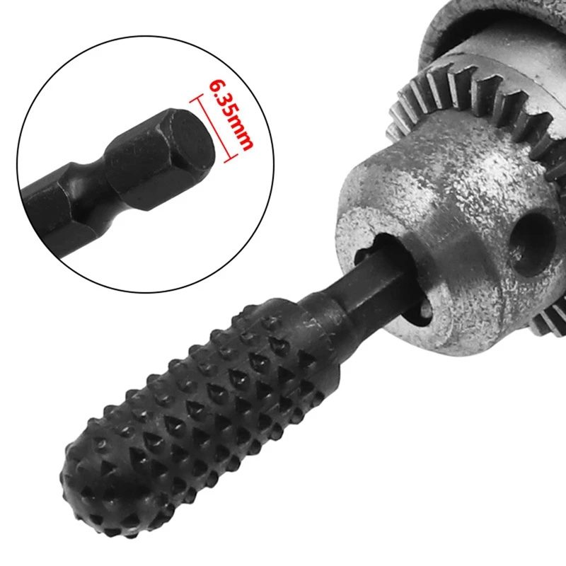 10Pcs Rotary Rasp File Set 1/4 Inch Hex Shank Rotary Burrs For Wood Carving Easy Install