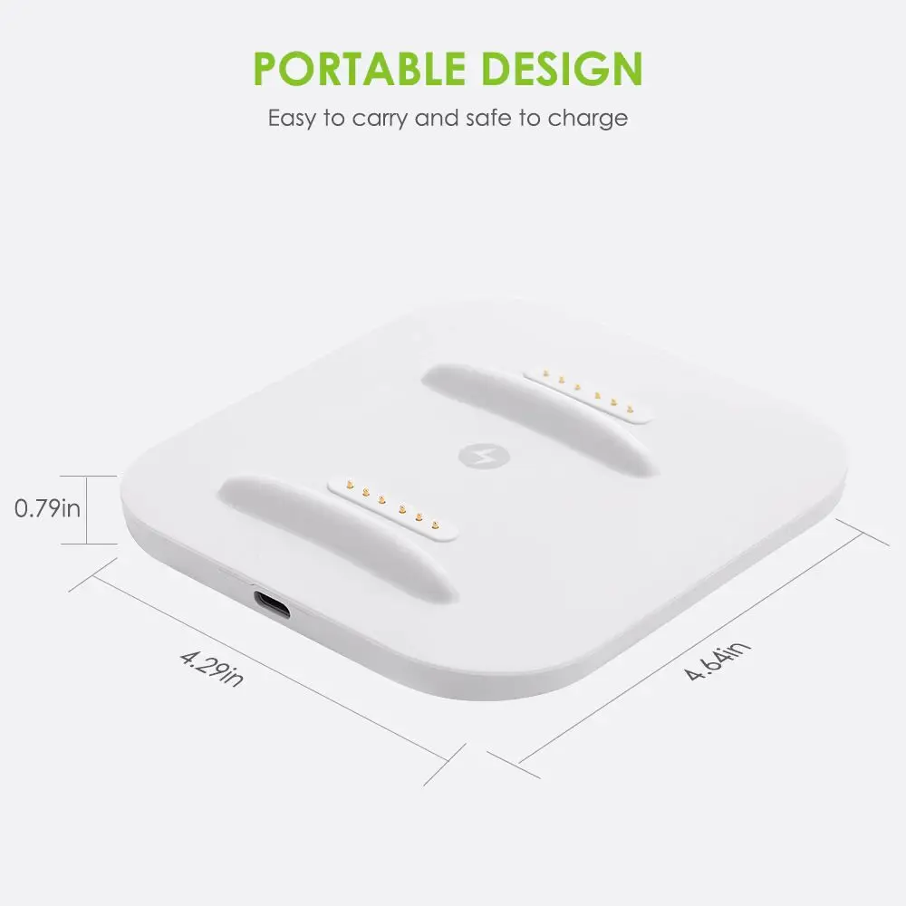 BOBOVR Twin Charger Station Dock for B2 Battery Pack Ultra-Thin Design Magnetically Supply Power to 2 PCS B2 Battery Packs