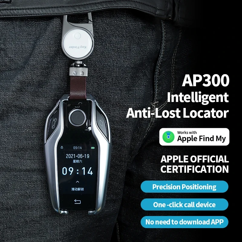 Key Chain Smart GPS Bluetooth Locator Anti Lose Tracker Works with Find My APP Reminder For iPhone Device Apple MFI Rated