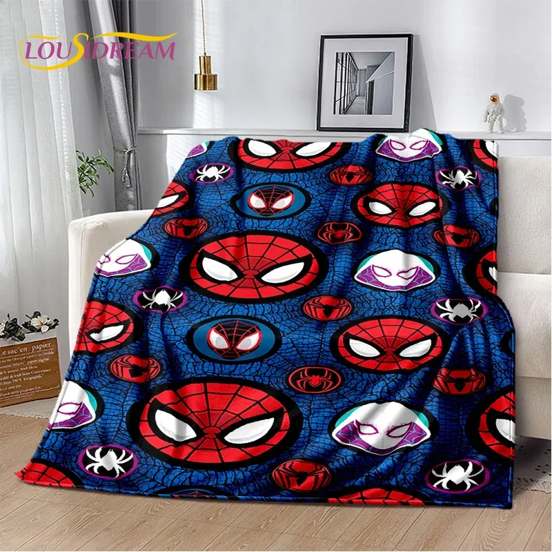 Superhero Marvel Avengers Spider Man Cartoon Soft Flannel Blanket for Beds Bedroom Sofa Picnic,Throw Blanket for Cover Kids Gift 5