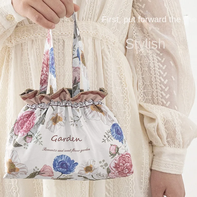 Tianbei floral handbag umbrella folding sun umbrella female sun protection UV shade folding dual purpose clear retractable umbrella