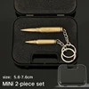 Gift Box Two Piece Set Metal Gun Keychain PUBG AK 47 Glock Mini RPK Grenade Launcher AWM AKM Weapon Model Pistol Pendant Toy 4