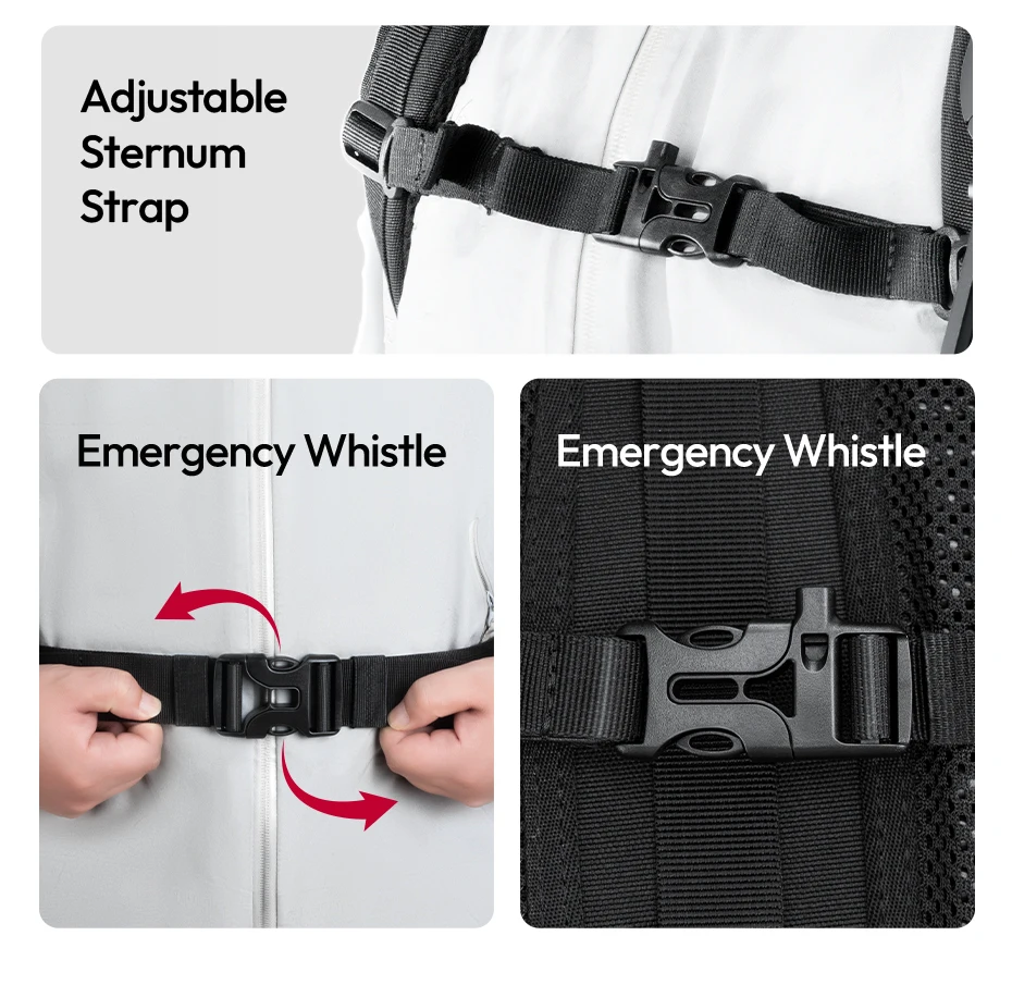 Tactical Camera Backpack 28L with Side Pockets Dividers U-Shaped Opening Foldabl