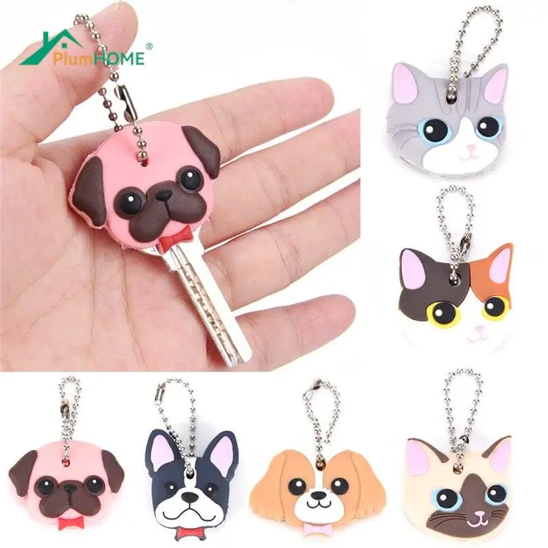 1pc Cartoon Silicone Protective Key Case Cover For Key Control Dust Cover Holder Organizer Home Accessories Supplies