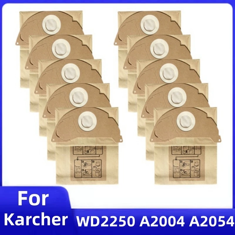 Sacs Aspirateur Pour Kärcher WD2, MV2, A2004... | Lot De 20 Sacs En Papier, Filtration Double Couche