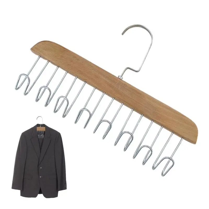 

Bra Hanger Wooden Baseball Hat Organizer With Rotatable Metal Hook Space Saving Hangers Clothes Organizer For Beanie Scarfs Bras