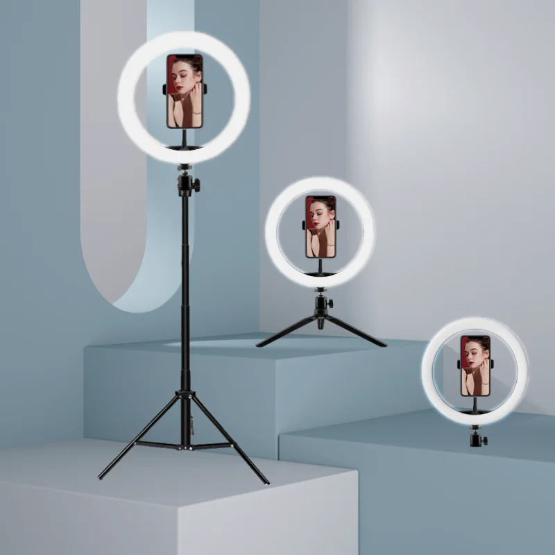 Video Ring Lights Dimmable Selfie LED Light USB 33CM 26cm Ring Lighting Lamp With Tripod Stand To Make Youtube Ringlight