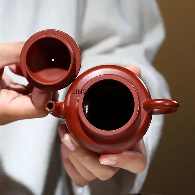 120ml Yixing purple clay teapot triangular beauty tea infusion pot Chinese raw mineral Kung Fu tea set