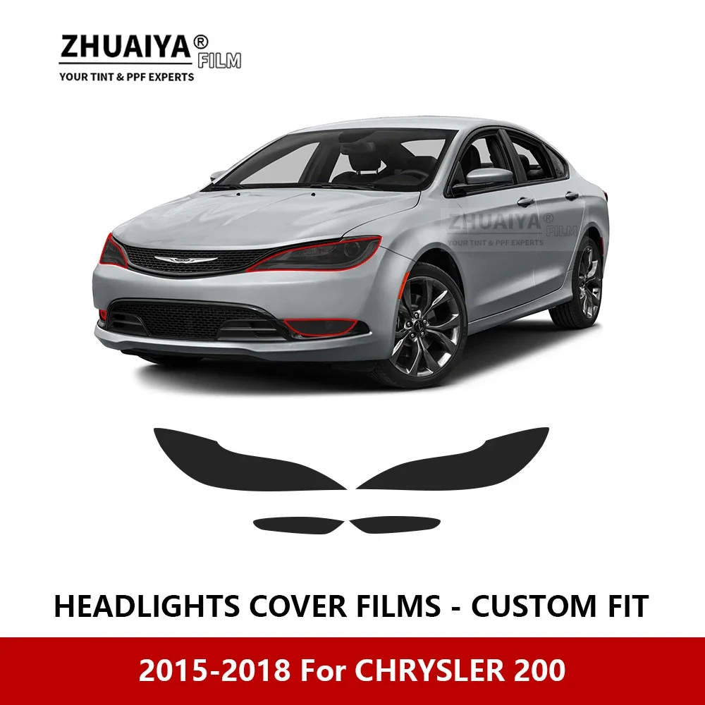 

Для CHRYSLER 200 2015-2018 Автомобильная внешняя фара с защитой от царапин PPF предварительно отрезанная Защитная пленка для ремонта автомобильные наклейки аксессуары