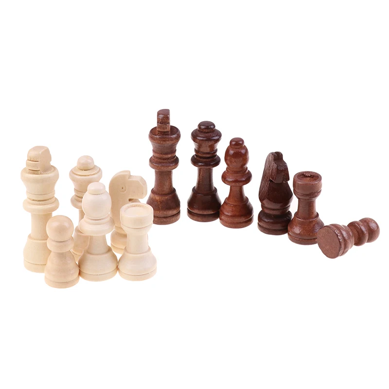 32Pcs/Set 2.2 Inch Wooden Chess Pieces International Word Chess Game Piece Entertainment Accessories