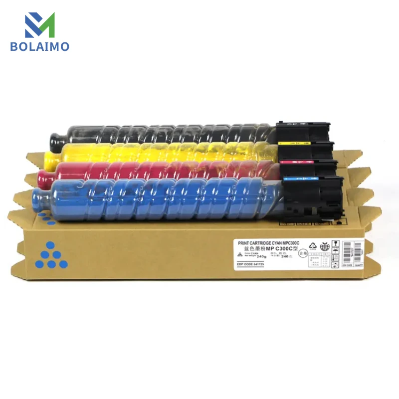 1Set 4PCS MPC300 Toner Cartridge For Ricoh Aficio MP C300 MPC400 MPC401 Compeitble Color Copier Toner CMYK