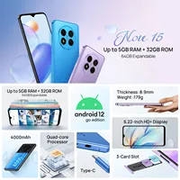 Ulefone Note 15 Smartphone Android 12 Phone 8MP Camera 6.22-inch 5GB RAM 32GB ROM 64GB Expandable 4000mAh Portable Cellphone 2