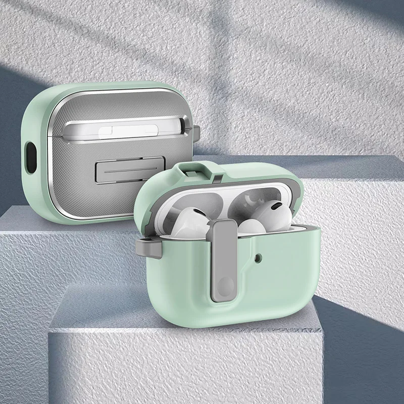 Shockproof Safety Case with Lock Buckle for Wireless Earbuds - Full Protection Headphone Accessories