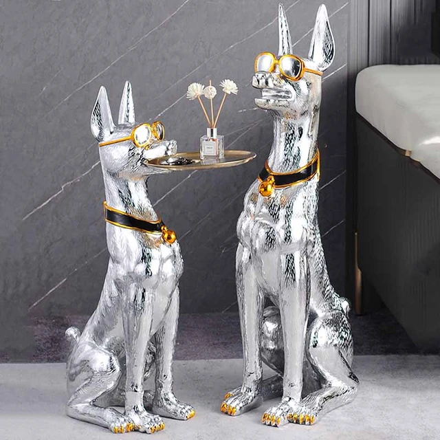 Dog Statue Home Decor Crafts Animal Sculpture Resine Modern Art For Home  Ornaments Decoration Accessories Figurine Garden Decor - Statues &  Sculptures - AliExpress