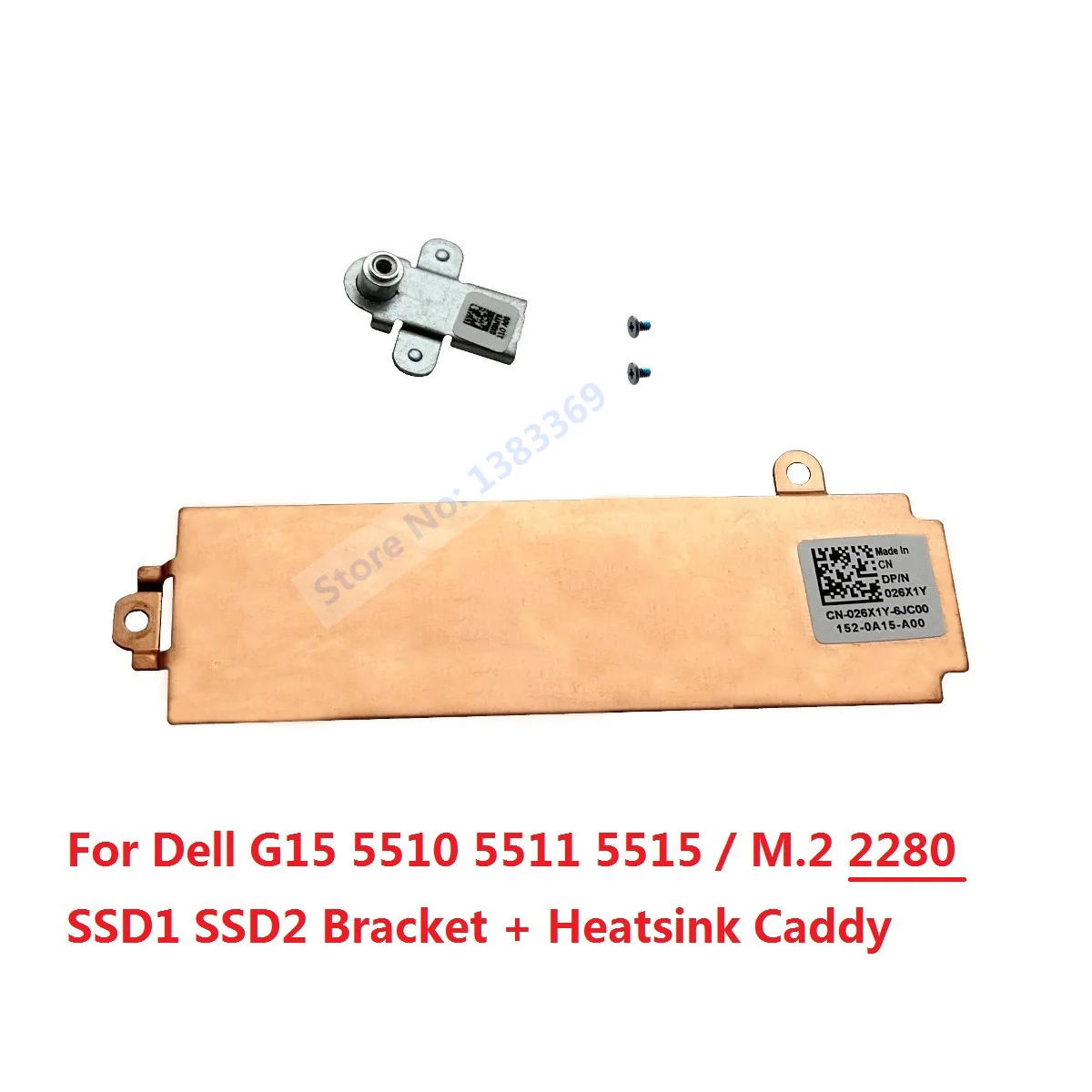

2nd M.2 NVME 2230 2280 SSD Hard Drive Mounting Metal Bracket Heatsink Caddy Cover X8MY9 FJ75H 26X1Y for Dell G15 5510 5511 5515
