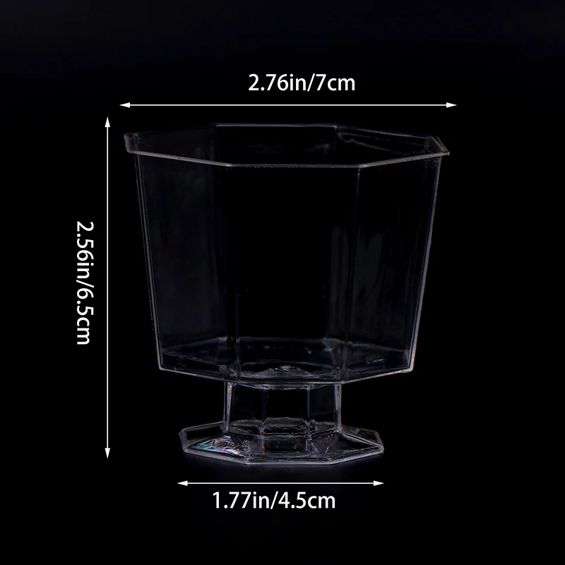 120ML Mini Dessert Cups Small Dessert Cups Plastic Footed Wine Glasses Serving Trifles Appetizers 10Pcs