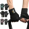 Men Women Ventilated Gym Workout Gloves with Wrist Wrap Support Full Palm Protection for Weightlifting Training Fitness Pull ups 1