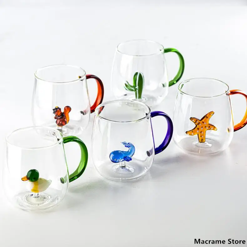 Cartoon Animal Borosilicate Glass Mug 2