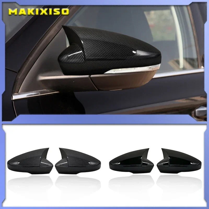 

2pcs Replacement Black Mirror Cap For Skoda Octavia MK3 5E Škoda Scout Carbon Look Rearview Side Wing Mirror Caps Cover