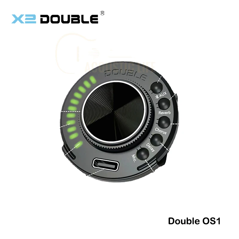 DOUBLEOS1AcousticGuitarBluetooth50SmartPickupBuiltinChorus
