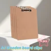 1/4pcs A4 Wooden Folder Board Writing Pad Board Clip Painting Board Clip Meeting Record Board Clip Portable Office,School Suppli 1