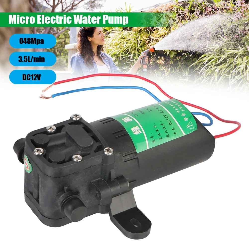 

Water Spray Car Wash Agricultural Electric Water Pump 3.5L/min Micro High Pressure Diaphragm DC12V Sprayer Accessories Durable