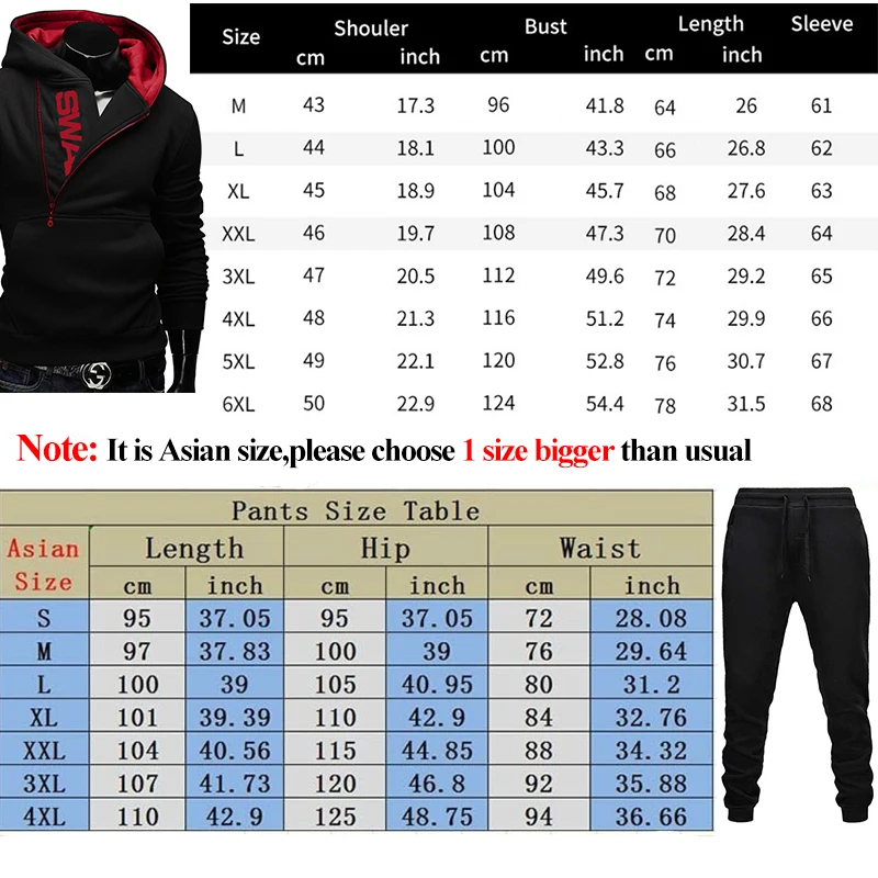Men Casual Tracksuit Hoodies Set Men's Sportswear Outfit Sweatshirt+Sweatpant 2 Pieces Suit Pullover Hoody Sets Male Fashion