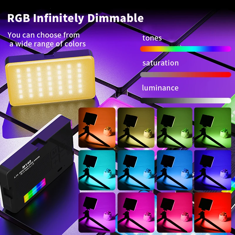 รูปสินค้า ไฟ LED ส่องแสงสี RGB สำหรับกล้อง วิดีโอ และ Vlog